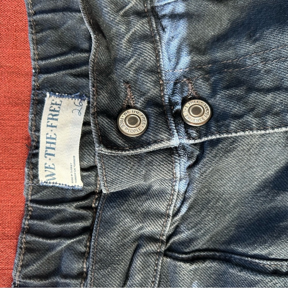 We The Free Black Denim Jeans with Silver Accents